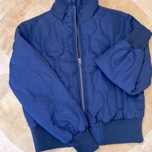 TREASURE & BOND NAVY BLUE BOMBER JACKET